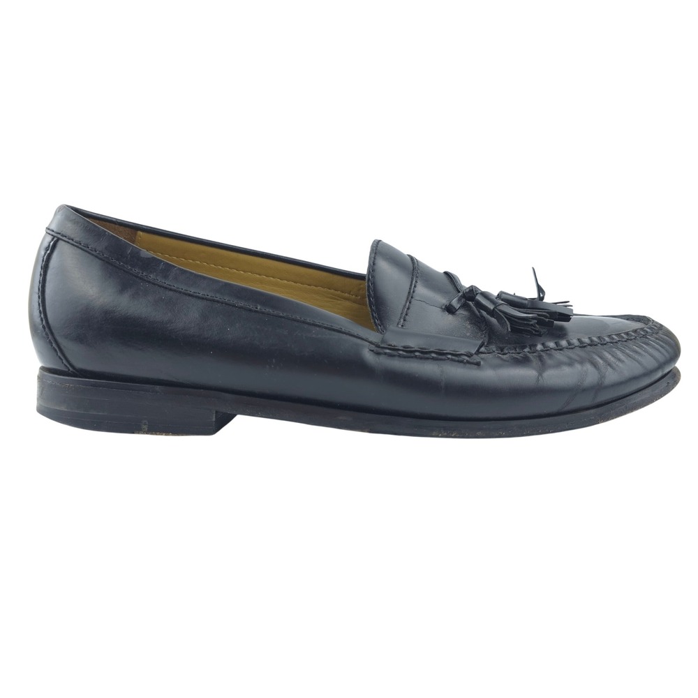 Cole Haan Pinch Tassel Loafers 10.5W Black Leather Dress Shoes C06587